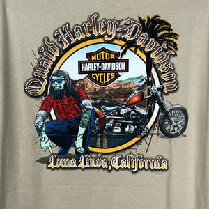 Harley Davidson Men’s T- Shirt Quaid Harley Davidson Loma Linda, California 2012